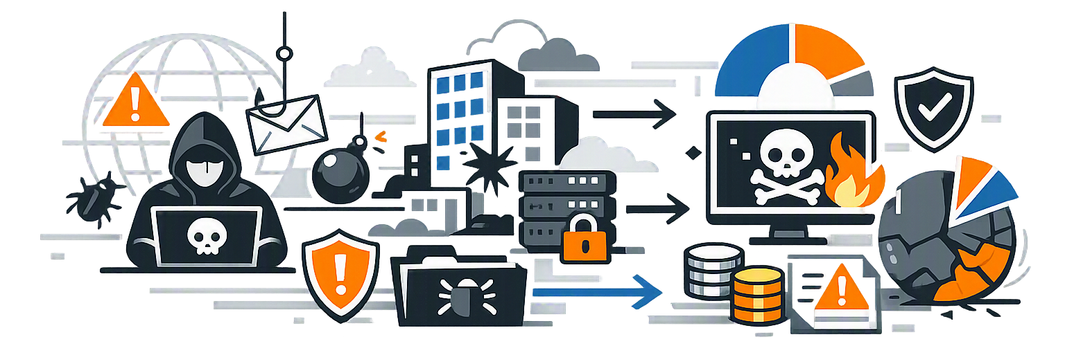 Cybersecurity risk concept illustration showing a digital lock on a circuit board